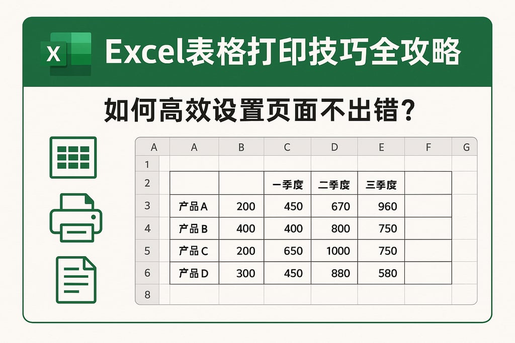 Excel表格打印技巧全攻略：如何高效设置页面不出错？