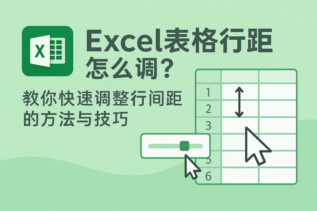 Excel表格行距怎么调？教你快速调整行间距的方法与技巧