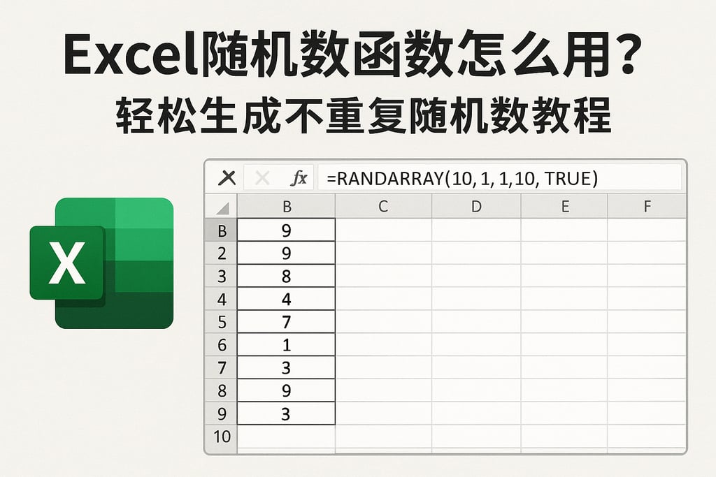 Excel随机数函数怎么用？轻松生成不重复随机数教程
