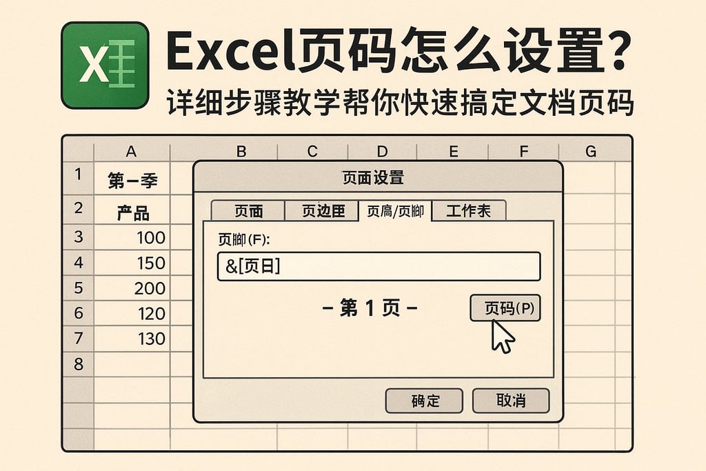 Excel页码怎么设置？详细步骤教学帮你快速搞定文档页码