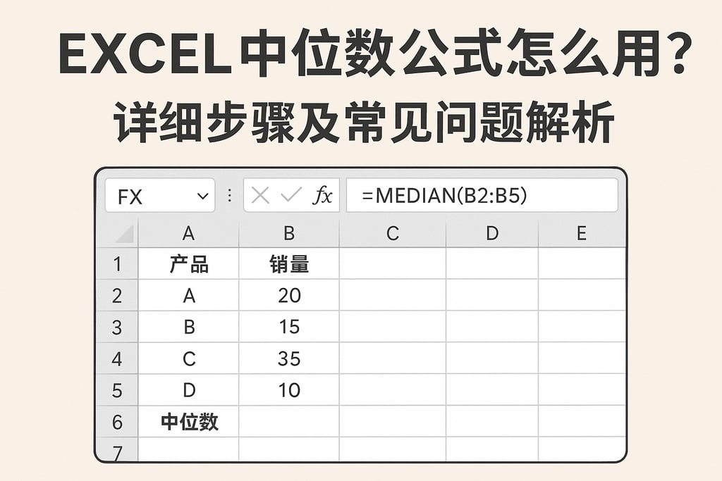 excel中位数公式怎么用？详细步骤及常见问题解析