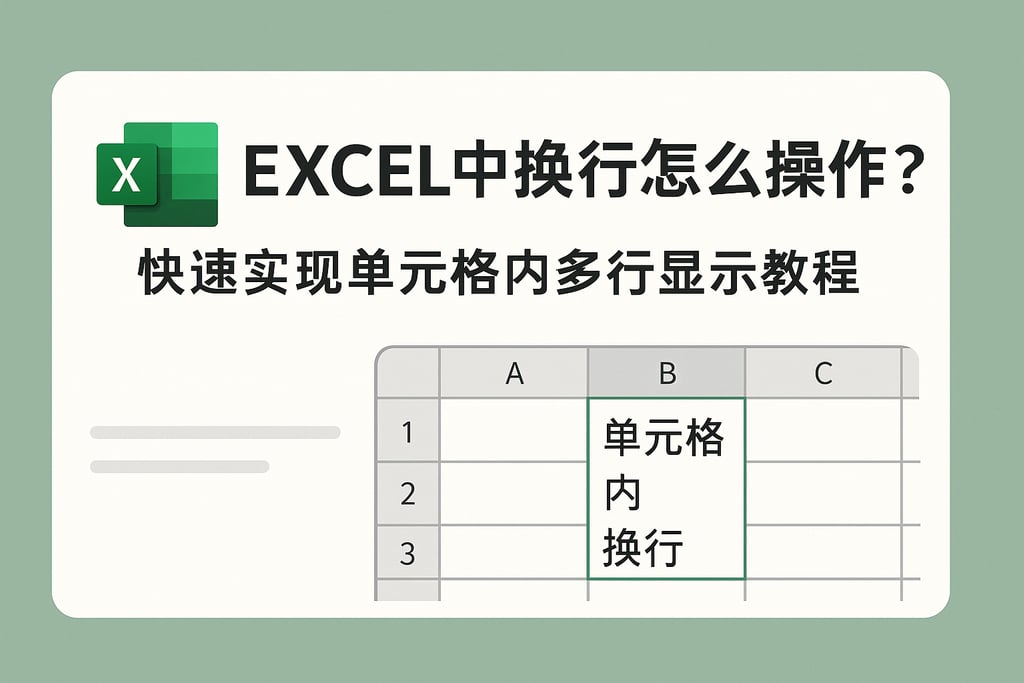 excel中换行怎么操作？快速实现单元格内多行显示教程