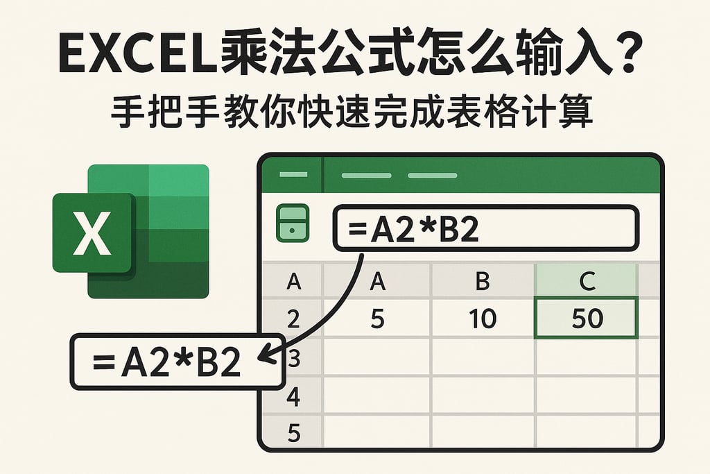 excel乘法公式怎么输入？手把手教你快速完成表格计算