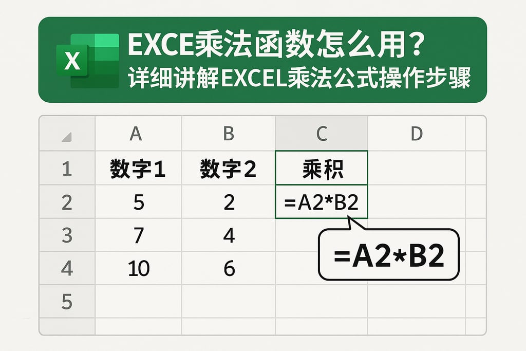 excel乘法函数怎么用？详细讲解excel乘法公式操作步骤