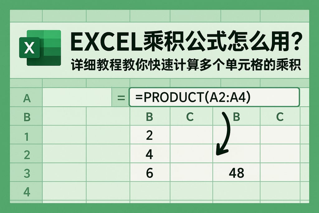 excel乘积公式怎么用？详细教程教你快速计算多个单元格的乘积