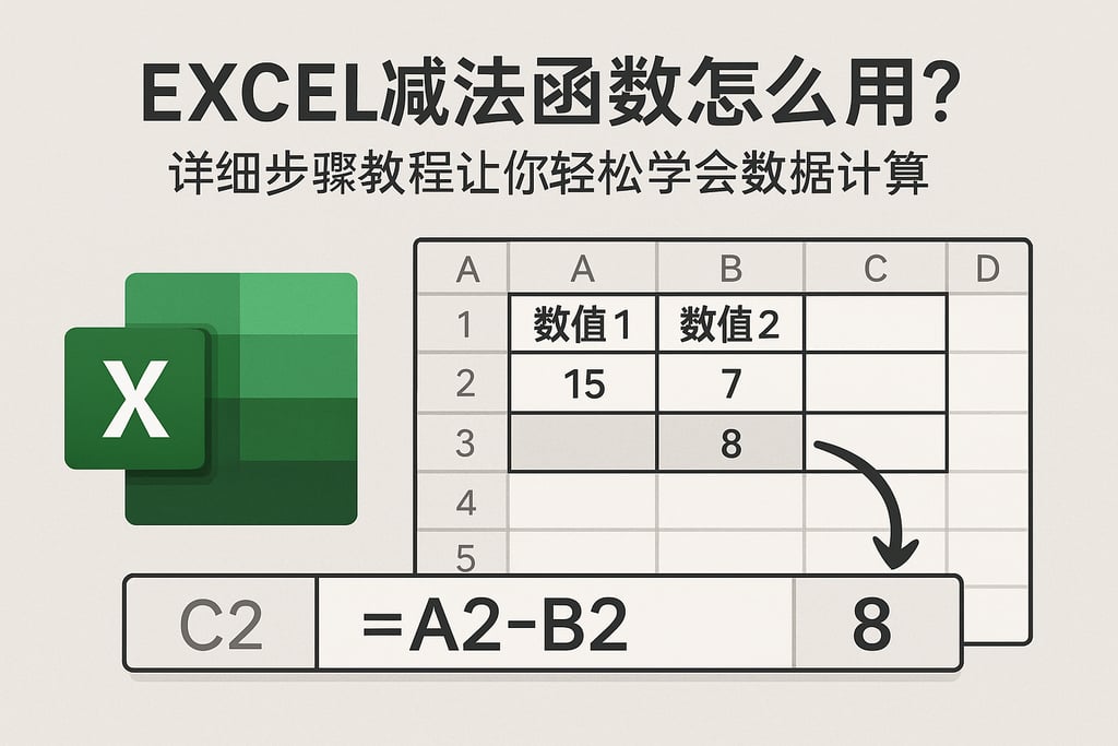excel减法函数怎么用？详细步骤教程让你轻松学会数据计算