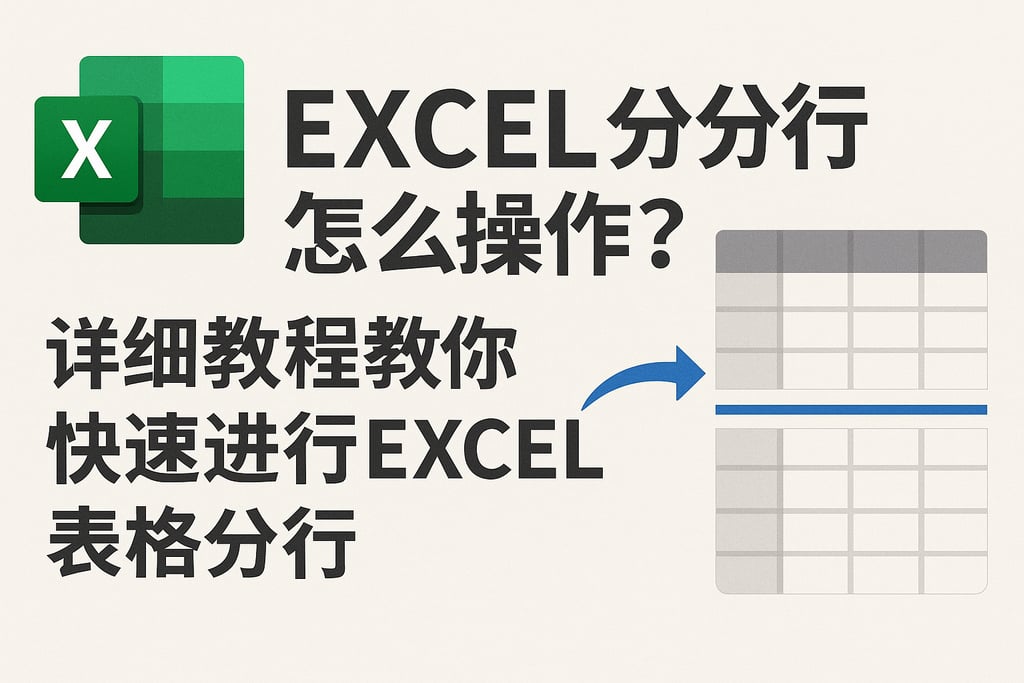 excel分行怎么操作？详细教程教你快速进行excel表格分行