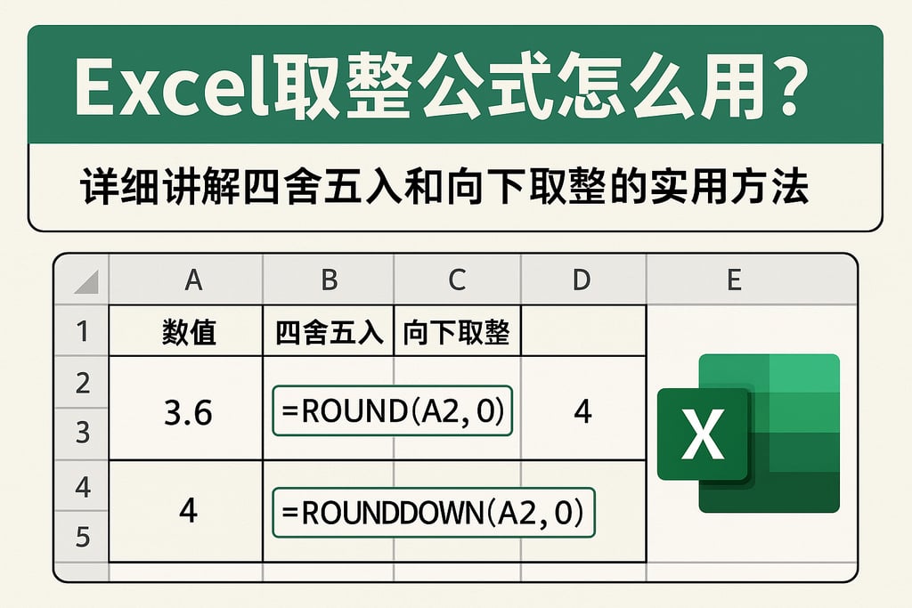 excel取整公式怎么用？详细讲解四舍五入和向下取整的实用方法