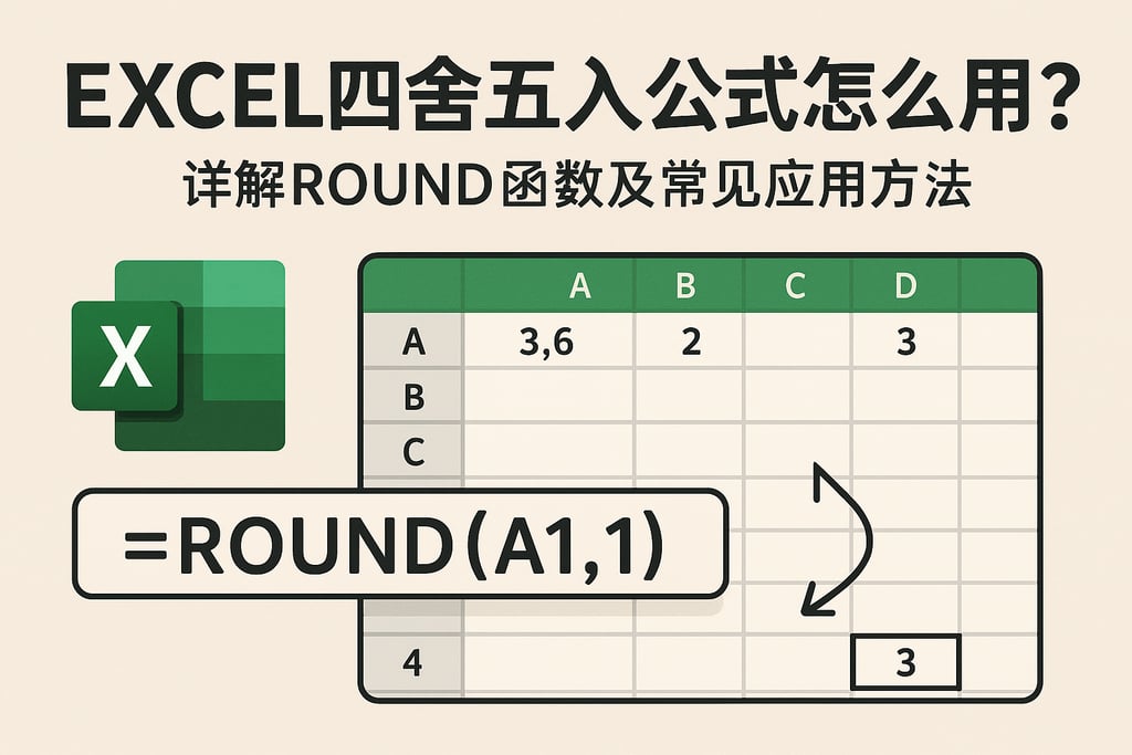 excel四舍五入公式怎么用？详解ROUND函数及常见应用方法