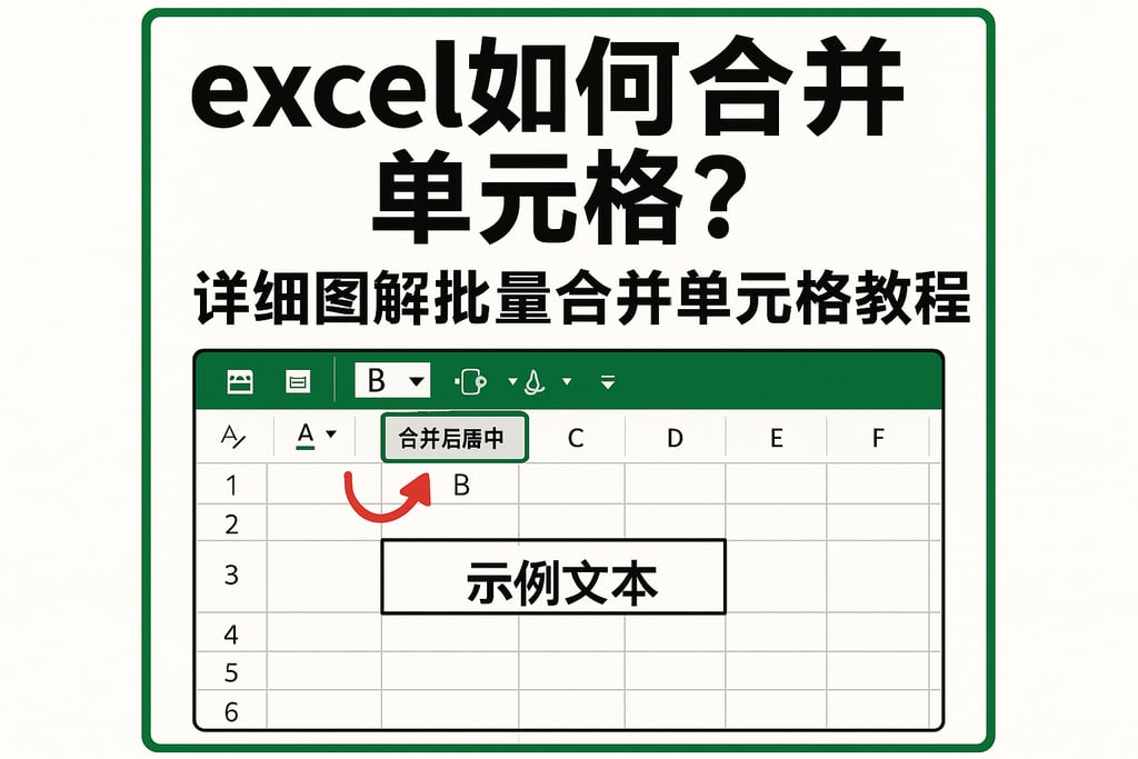 excel如何合并单元格？详细图解批量合并单元格教程