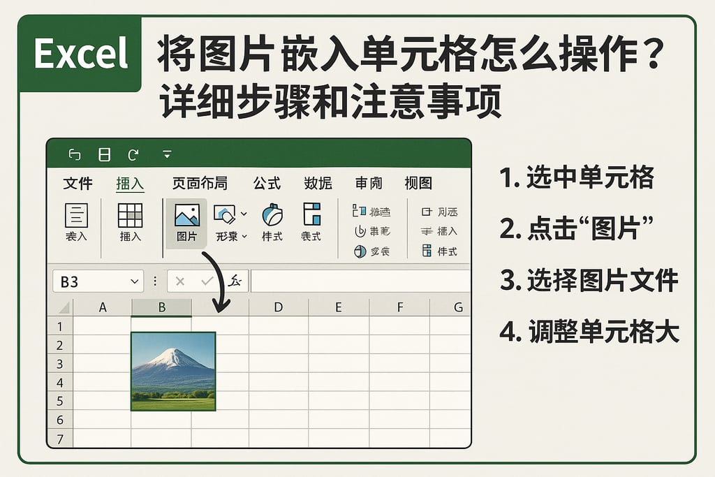 excel将图片嵌入单元格怎么操作？详细步骤和注意事项