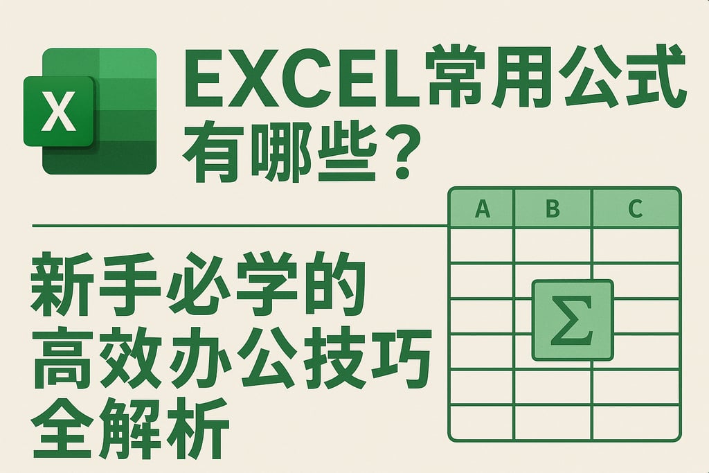 excel常用公式有哪些？新手必学的高效办公技巧全解析