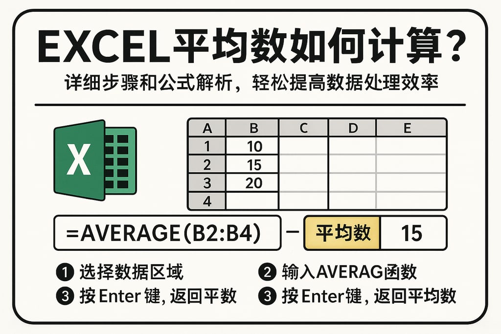 excel平均数如何计算？详细步骤和公式解析，轻松提高数据处理效率