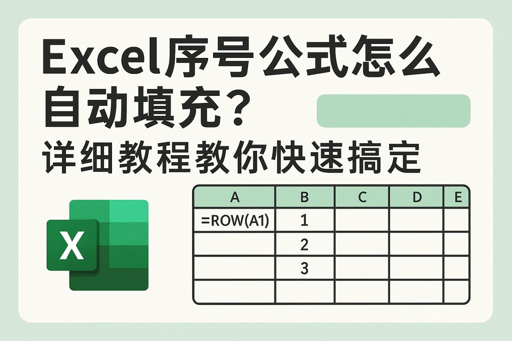 excel序号公式怎么自动填充？详细教程教你快速搞定