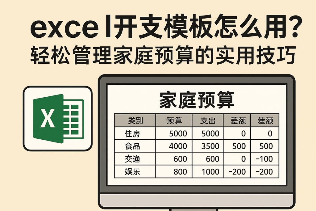 excel开支模板怎么用？轻松管理家庭预算的实用技巧