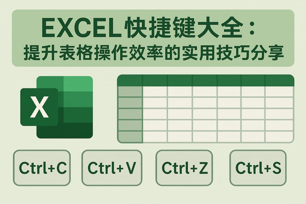 excel快捷键大全：提升表格操作效率的实用技巧分享