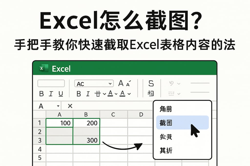 excel怎么截图？手把手教你快速截取excel表格内容的方法