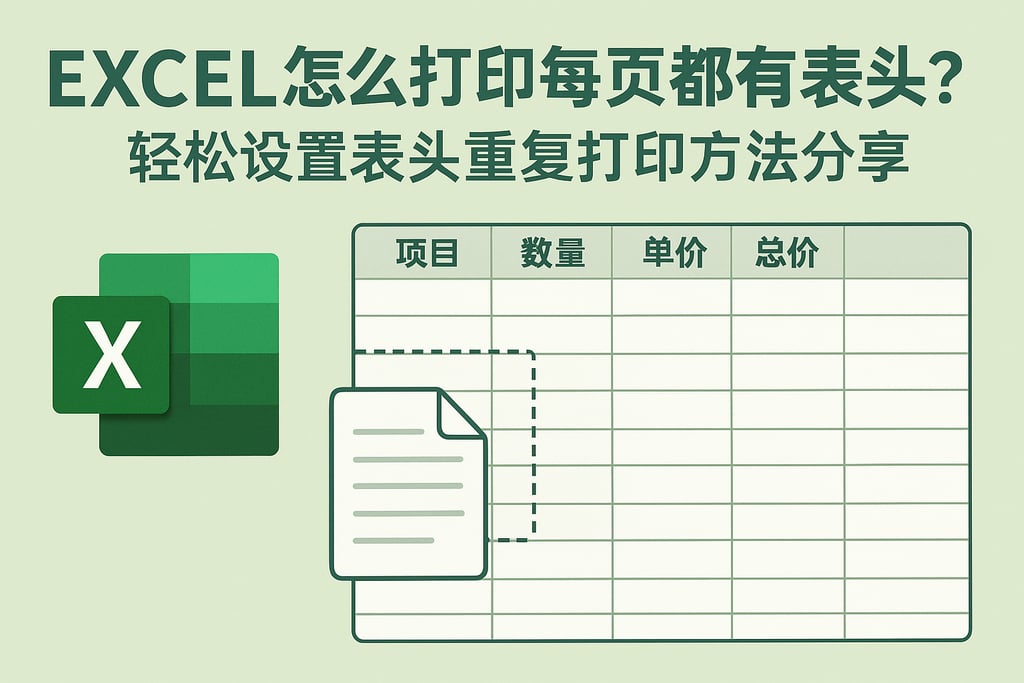 excel怎么打印每页都有表头？轻松设置表头重复打印方法分享