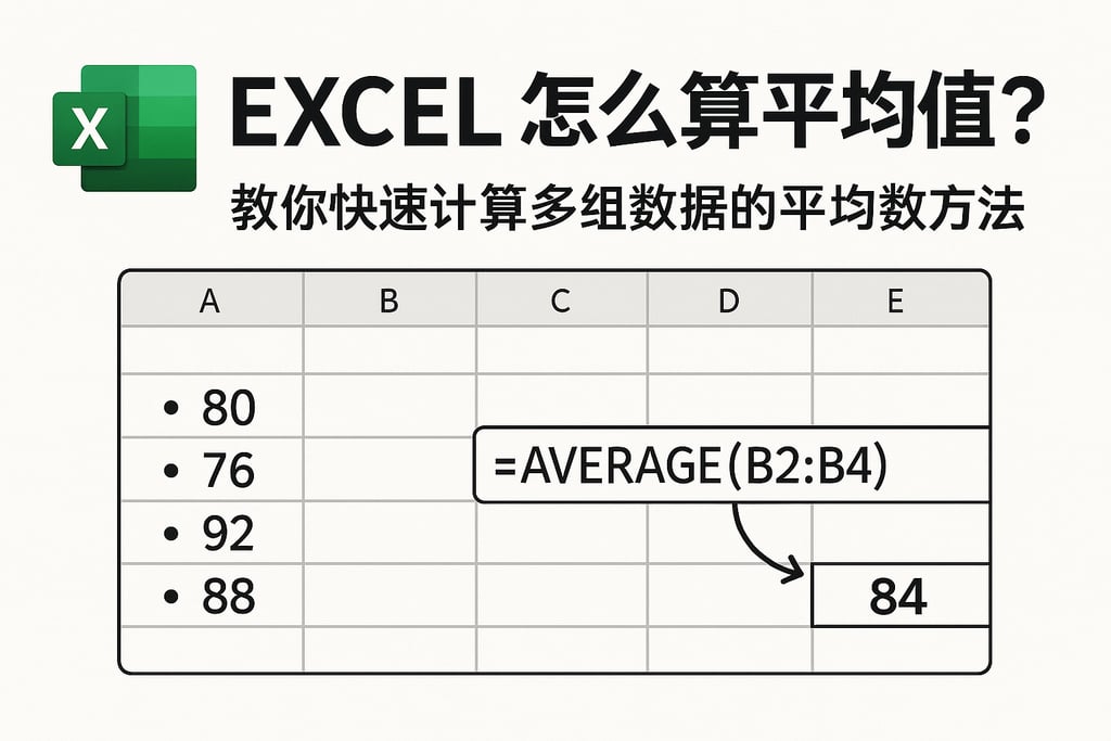 excel怎么算平均值？教你快速计算多组数据的平均数方法
