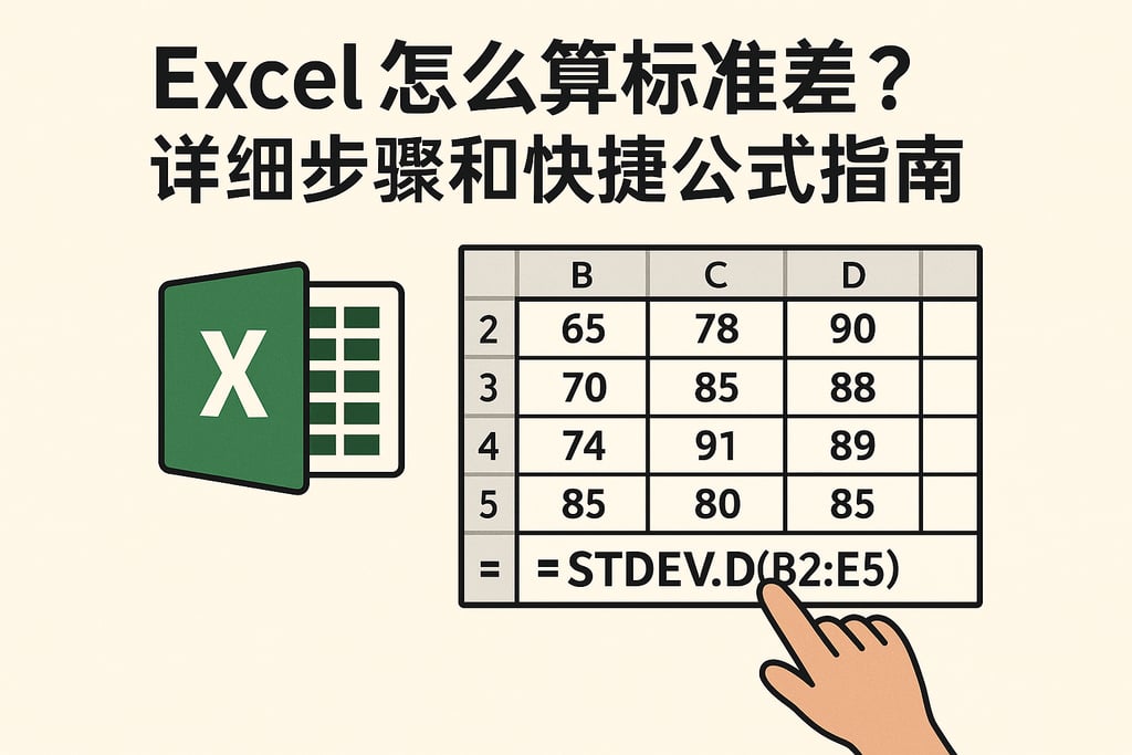 excel怎么算标准差？详细步骤和快捷公式指南