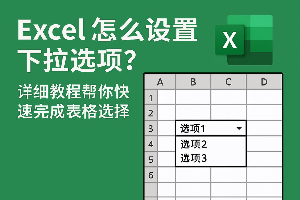 excel怎么设置下拉选项？详细教程帮你快速完成表格选择