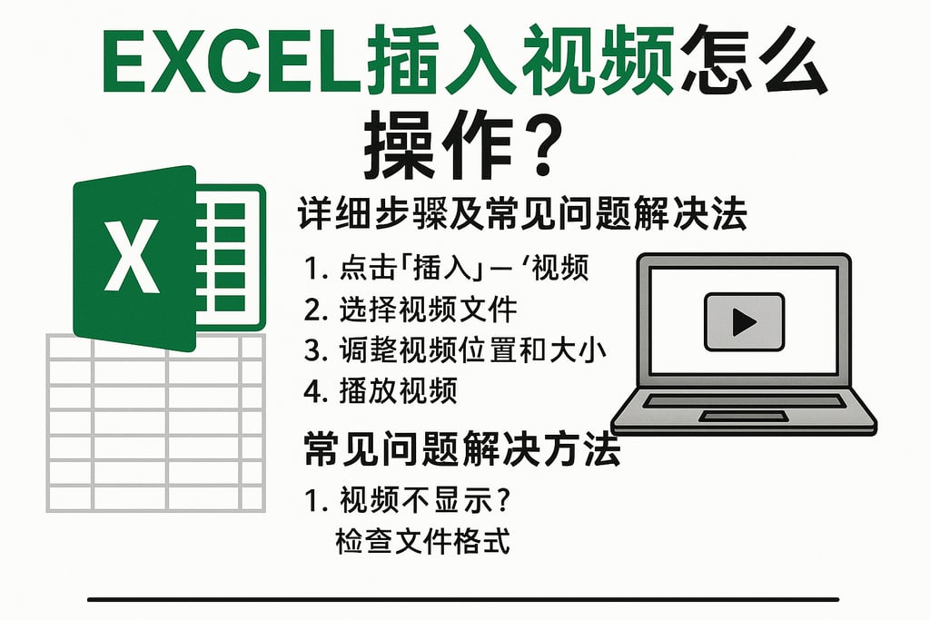 excel插入视频怎么操作？详细步骤及常见问题解决方法