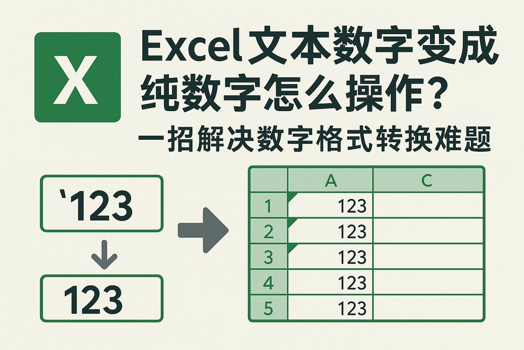 excel文本数字变成纯数字怎么操作？一招解决数字格式转换难题
