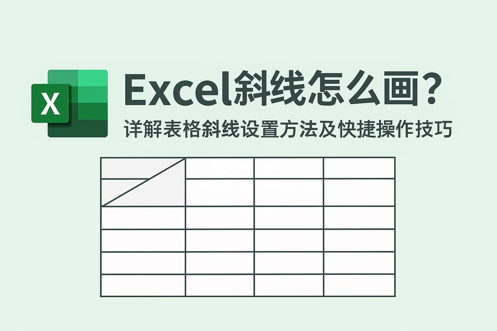 excel斜线怎么画？详解表格斜线设置方法及快捷操作技巧