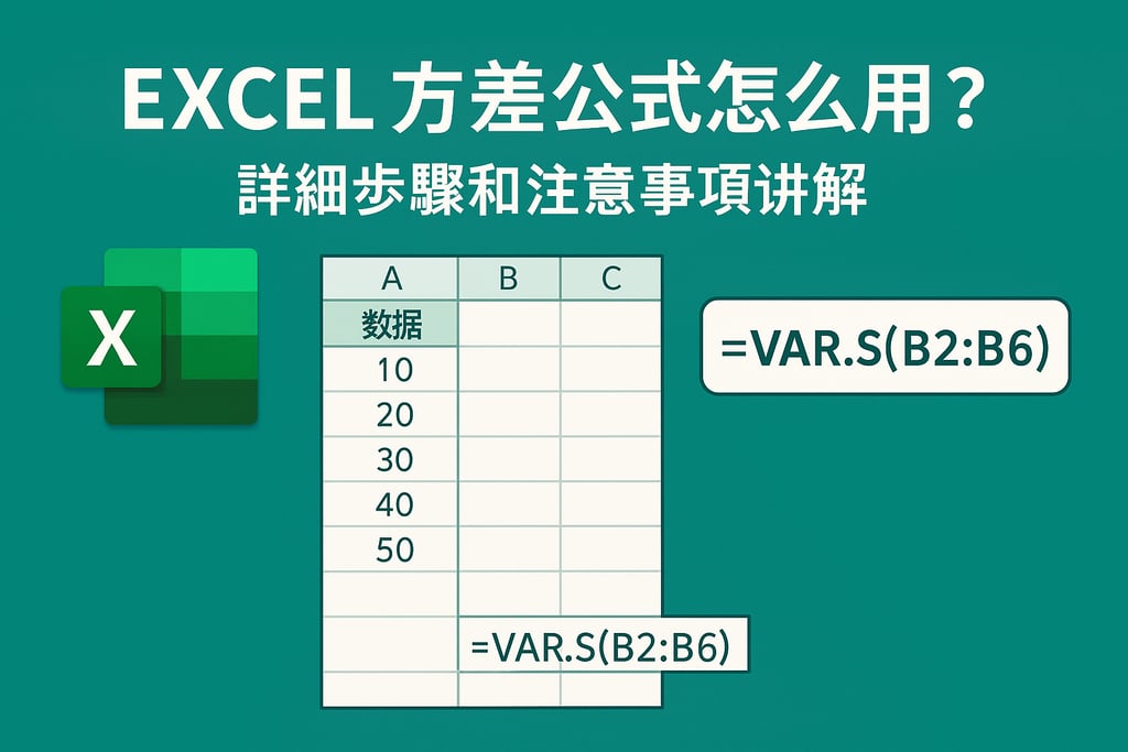excel方差公式怎么用？详细步骤和注意事项讲解