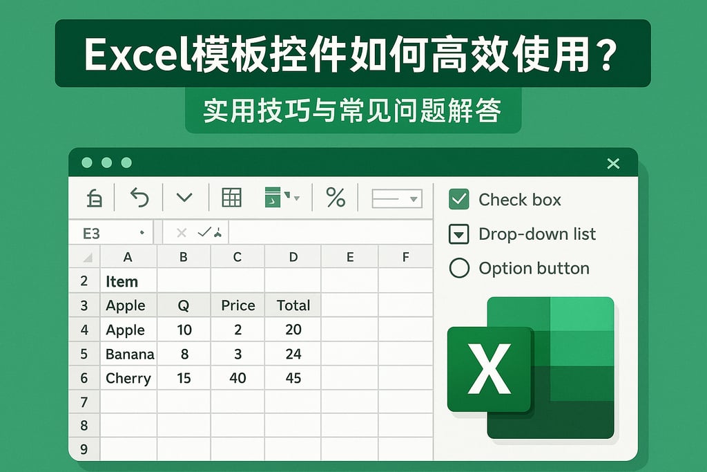 excel模板控件如何高效使用？实用技巧与常见问题解答