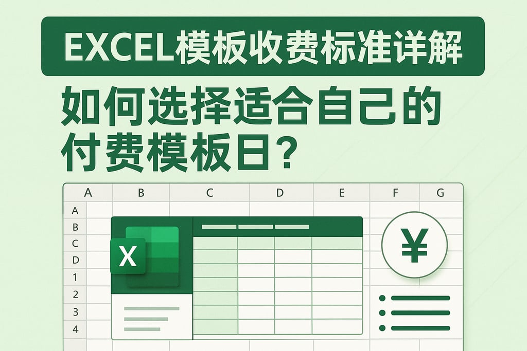 excel模板收费标准详解，如何选择适合自己的付费模板？