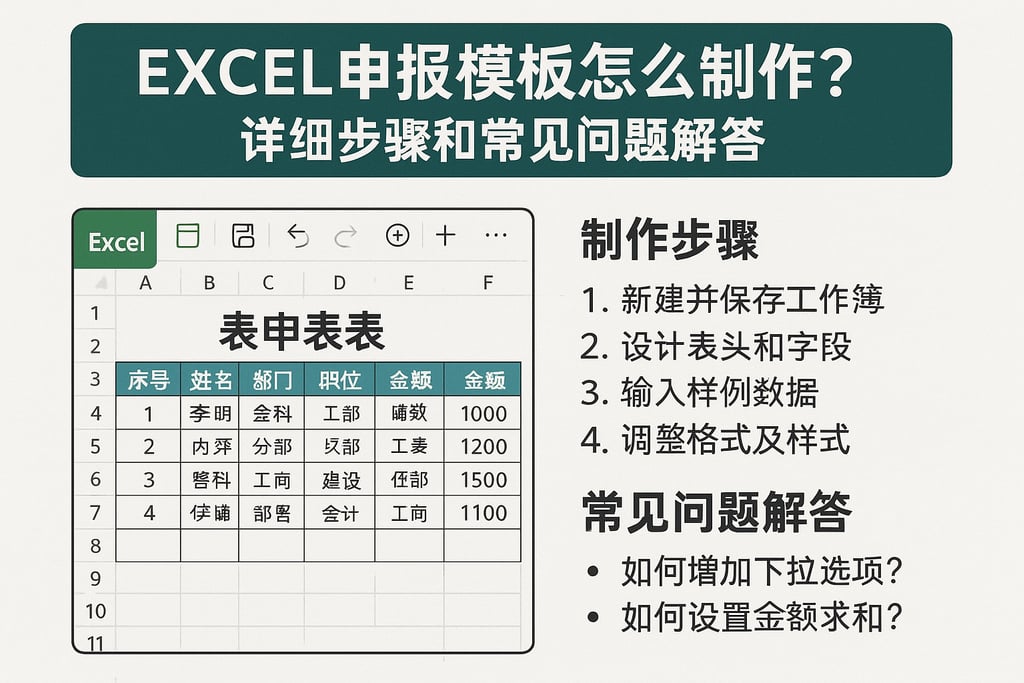 excel申报模板怎么制作？详细步骤和常见问题解答