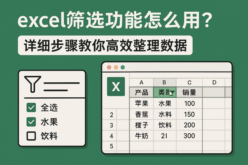 excel筛选功能怎么用？详细步骤教你高效整理数据