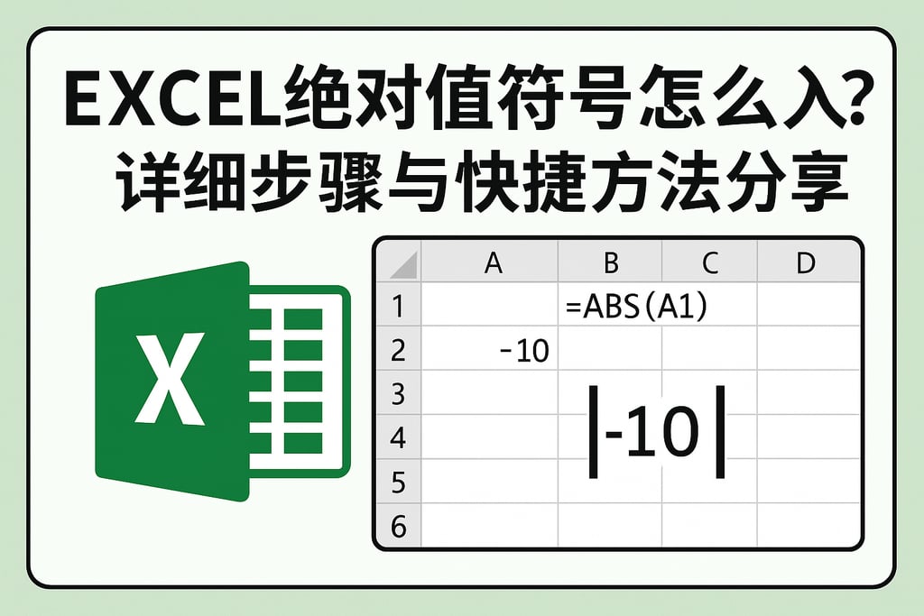 excel绝对值符号怎么输入？详细步骤与快捷方法分享