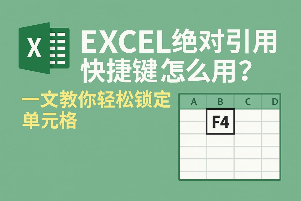 excel绝对引用快捷键怎么用？一文教你轻松锁定单元格