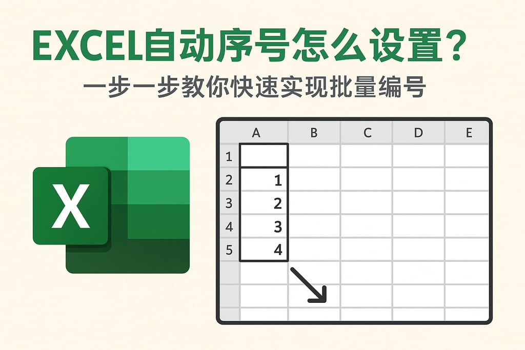 excel自动序号怎么设置？一步一步教你快速实现批量编号