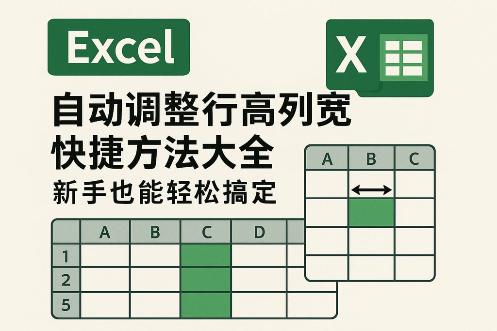 excel自动调整行高列宽快捷方法大全，新手也能轻松搞定