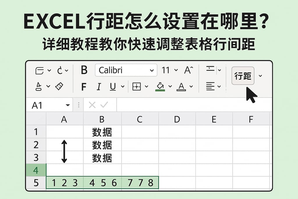 excel行距怎么设置在哪里？详细教程教你快速调整表格行间距