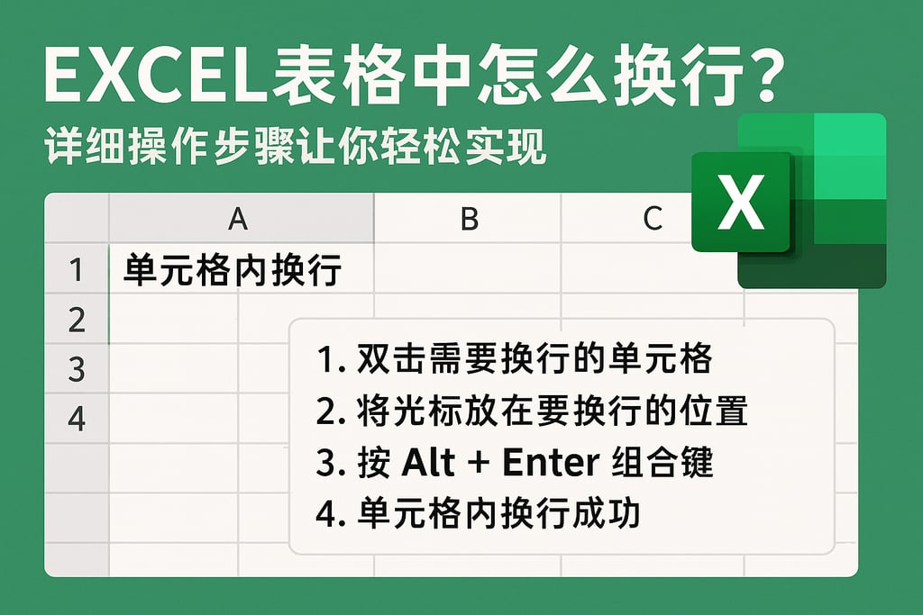 excel表格中怎么换行？详细操作步骤让你轻松实现