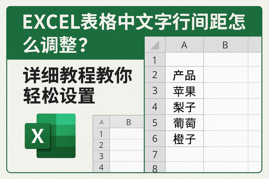 excel表格中文字行间距怎么调整？详细教程教你轻松设置