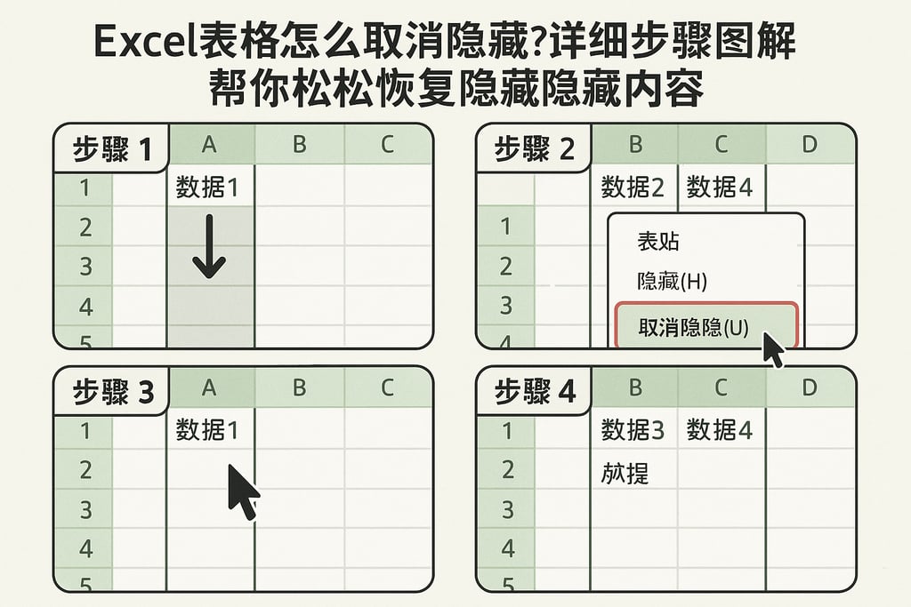excel表格怎么取消隐藏？详细步骤图解帮你轻松恢复隐藏内容