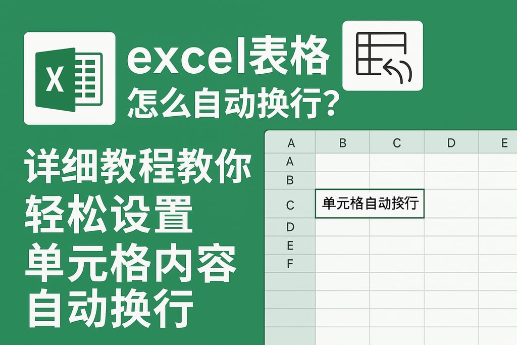 excel表格怎么自动换行？详细教程教你轻松设置单元格内容自动换行