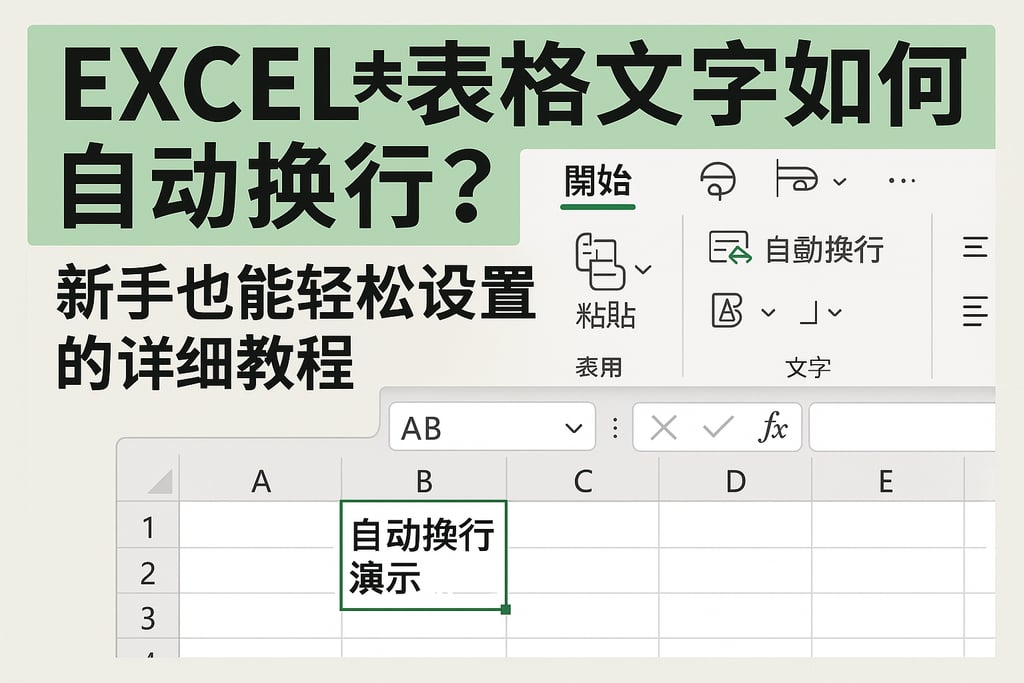 excel表格文字如何自动换行？新手也能轻松设置的详细教程