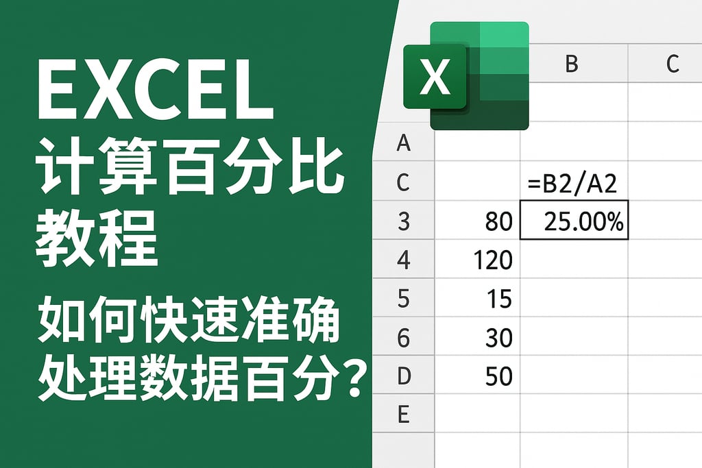 excel计算百分比教程：如何快速准确处理数据百分比？