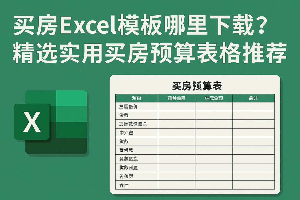 买房excel模板哪里下载？精选实用买房预算表格推荐