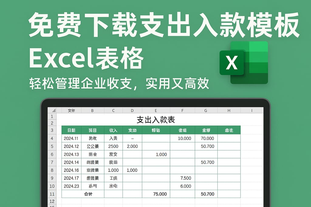 免费下载支款模板Excel表格，轻松管理企业收支，实用又高效
