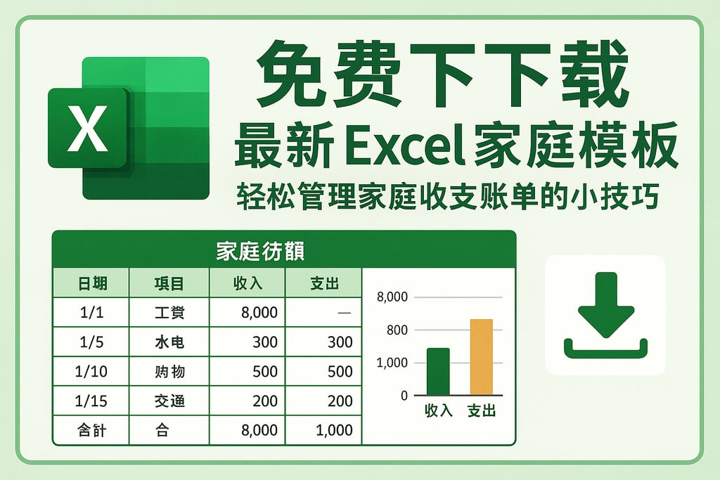 免费下载最新excel家庭模板，轻松管理家庭收支账单的小技巧