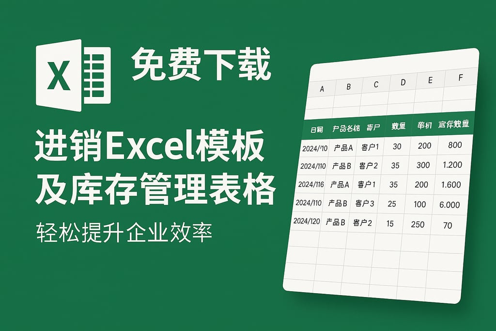 免费下载进销excel模板及库存管理表格，轻松提升企业效率