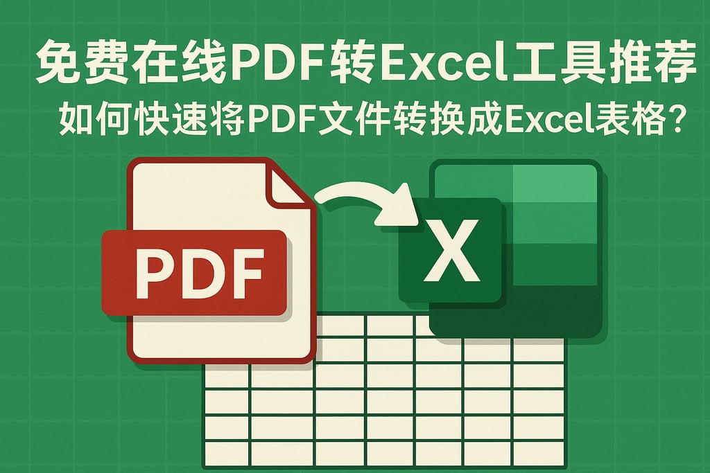 免费在线pdf转excel工具推荐，如何快速将PDF文件转换成Excel表格？
