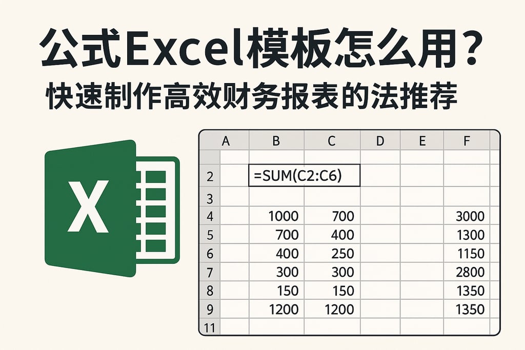 公式excel模板怎么用？快速制作高效财务报表的方法推荐